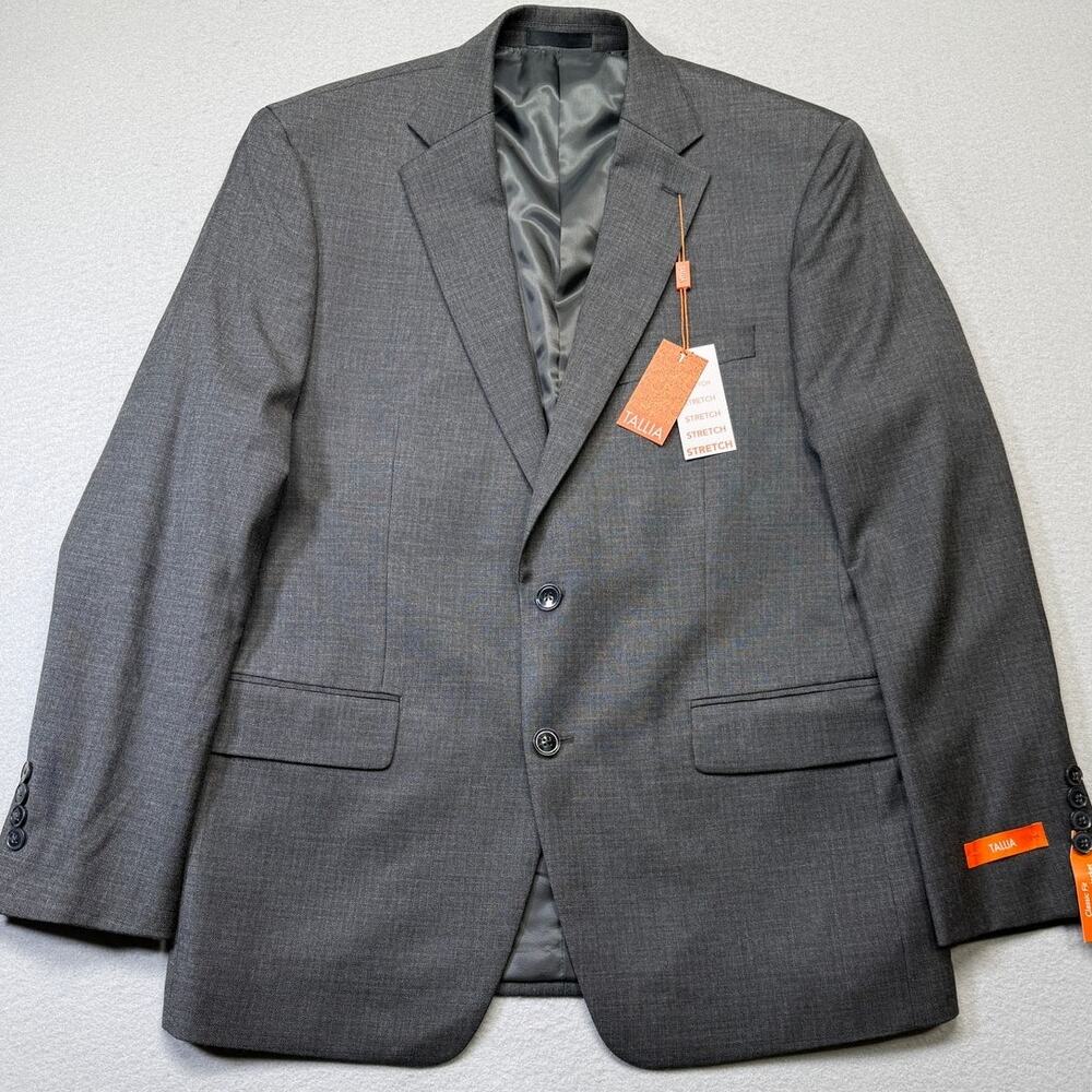 Tallia Men's Classic-Fit stretch Suit Jacket Dark Gray 40R $360